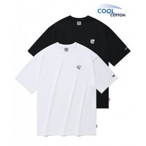 이벳필드 쿨코튼 2-PACK 베츠 기본 반팔 티셔츠 블랙/화이트
