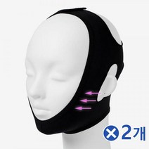 GCU626602페이스라인 턱살 블랙x2개 간편 밴드 얼굴작아지는법, 단일옵션