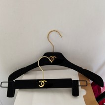 명품 로고 옷걸이 블랙 골드 벨벳 바지걸이 고급 의류 럭셔리 매장, 골드 옷걸이_한 개