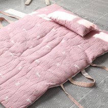 어린이집 낮잠이불 세트 워싱 순면 누빔 낮잠패드 단품, 레빗핑크(패드+극세사블랭킷+베개)