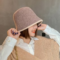 여성 겨울 니트퍼 무봉제벙거지 무챙버킷햇 국산 포근 기모 코튼면 벨크로 벙거지모자 여성 가을모자 겨울모자 방한 버킷햇 여행 캠핑 니트모자 코튼벙거지 모이브닝 왕대두 버킷햇