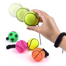 우동방구 바운스 손목공 장난감 캠핑장 놀거리 아기 공놀이 탱탱볼 미니 고무공, 낱개