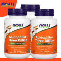 [Now Foods (나우 푸드)] 2+1 나우푸드 애시도필러스 30억 유산균 스테아르산 이산화규소180정 Acidophilus