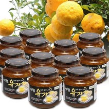 2022년 무농약 햇유자로 만든 에덴식품 고흥유자차(유기농설탕-1kg 12병) 유기농설탕으로 만든 유자차 유자청