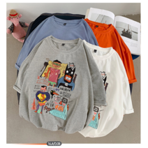 CHINA 남자 티셔츠 7컬러 바스키아 프린팅 유니크 반팔~5XL