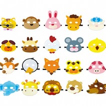 청양토이 역할놀이 동물가면띠 (20종 中 택1종), 기린