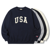 남녀공용 미국 USA 맨투맨 대학 티셔츠