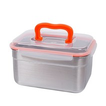 올품락 스텐 김치통 직사각 3.5L/밀폐용기