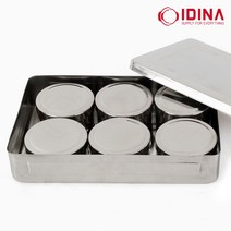 이디나 보존식용기 2. 스텐사각보존용기 원형 6p