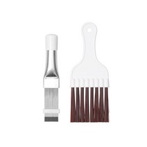 건조기 에어컨 컨덴서 핀 청소솔 틈새청소 새로 2pcs 스트레이트너 빗 청소 브러시 ​​콘덴서 라디에이터 도구 수리 도구 코일 빗 범용 접는, 빗 끝, 03 Fin Comb