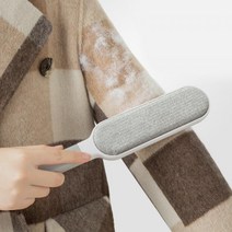 휴대 용 옷 먼지 제거 기 클리너 검은 털기 솔 의류 크리너 브러쉬 외출 전 후 관리, 대형