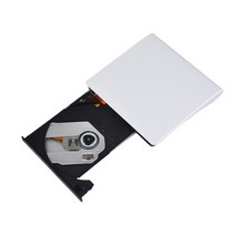 cd리더기 외장cd롬 플로피디스켓 3.5 블루레이 플레이어 odd 휴대용 dvd 플레이어 usb 3.0 슬림 외부 rw 라이터 드라이브 버너 리더 노트북 pc용 광학 드라이브, 하얀