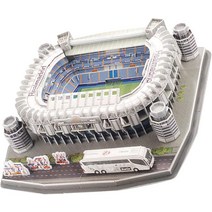 캐릭터인형3D 경기장 퍼즐 모델링 키트 어린이 성인 13.78x11.81x3.94in (Color : Anfield Stadium), 02 Bernabeu Stadium