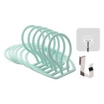 벽 마운트 모자 주최자 캐비닛 침실 도어 디스플레이 랙 액세서리, 17cmx19.5cm, 플라스틱, 녹색