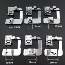국내 재봉틀 발 노루발 1 개 13 19 22mm 형제 가수 바느질 액세서리용 밑단 발, 01 1pcs_05 16mm