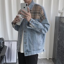 멋있다 춘추 외투 남자 트렌드 데님 한판 트렌드 옷 가을 트렌드 남성 재킷