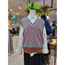 동아쇼핑 나인스텝 컬러풀! 물결다이아 배색조끼 N22NW2323