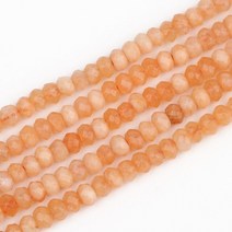 옥구슬 장식 천연석 5x3mm 유행면 처리 된 재 플랫 라운드 비즈 루비 청록색 비즈 보 만들기 diy 팔찌 액세서리 15 3939