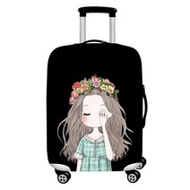 여행용 캐리어 보호 스판 덱스 커버 해외 여행 트렁크 가방 덮개 케이스 방수 -감성소녀