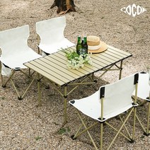 [경량캠핑의자테이블세트] 코코프 캠핑 의자테이블 세트 경량 접이식 의자 테이블, 4인대형, 6인테이블+의자4개