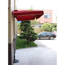 스카이어닝 농막 파고라 개폐식 옥상 차양막 지붕 측면 파라솔, 200x100cm, 녹색