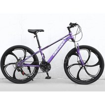 깔끔한심플자전거 30단 등교 24인치 27.5인치 로드자전거, 21단, 6 나이프 휠 - 퍼플