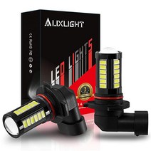 AUXLIGHT 2504 PSX24W 12276 LED 안개등 전구 6000K 제논 화이트 매우 밝은 2800 루멘 33-SMD 칩 주간 주행등 DRL 교체 자동차 트럭용 (2, 9006