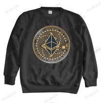 코인 암호화폐 옷 후드티 Ethereum-디지털 후디 남성용 코튼 그래픽