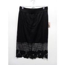 새상품 포에버21 블랙 펀칭 스커트 여 M / 1005679