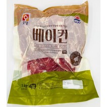 냉동 뭉치베이컨(사조오양 1K) 1개 식자재마트 대용량 업소용 맛있는베이컨 베이컨 즉석식품 간식 안주 육가공, 1kg, 2개
