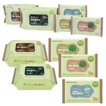 자연분해 물티슈 레이온 생분해 102매 엠보싱 72매 휴대용 유아용 친환경 에코그린, 휴대용20매x3