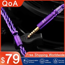 QOA 위스키 5N OCC 합금 구리 은 도금 이어폰 모듈러 케이블 0.78mm 2 핀 MMCX 커넥터 3.5mm + 4.4mm, 04 실버 MMCX