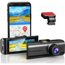 블랙박스 대시 카메라 와이파이 GPS 8MP 와이드스크린, 4K Dash Cam