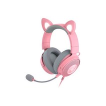 레이저 크라켄 키티 에디션 V2 프로 유선 게이밍 헤드셋 Quartz Pink