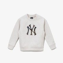 뉴에라키즈 [AK백화점][뉴에라키즈] MLB 타탄 체크 뉴욕 양키스 맨투맨 오트밀(13371310)