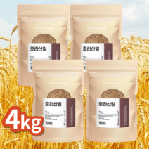 [2021년생산터키호라산밀] 무첨가 터키 22년산 1kg 카무트 라 불리는 호라산밀 고대곡물 셀레늄 풍부, 1kg 4개