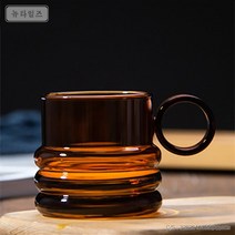 커피잔 링핸들 칼라고붕소규소유리잔 뉴타임즈 A25 W780C363, 201-300ml, 호박갈색