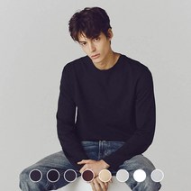 [지오다노] 022910 코튼 저지 크루넥 긴팔 티셔츠