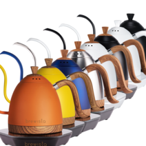 브뤼스타 무선 전기 드립 커피 포트 보온 온도조절 주전자, 네덜란드오렌지