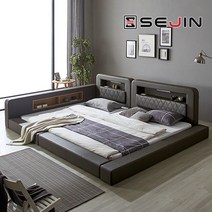 세진침대 브리토 오픈 패밀리침대+본넬매트리스Q+Q, 아이보리