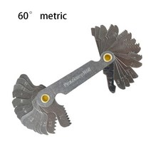 55/60 도 미터법 인치 나사 플러그 게이지 기어 톱니 피치 탄소강 센터 측정, 03 Metric English