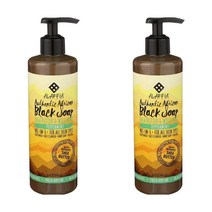Alaffia 알라피아 어쎈틱 아프리카 블랙 솝 페퍼민트 476ml 2팩