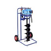 구굴기 항타기 굴삭 굴삭기 수동, 페달 자전거 2행정 190cc+10cm 드릴 비트