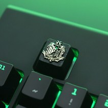 키캡 키보드키캡 1pc 아연 도금 알루미늄 합금 키 캡 mhw 몬스터 헌터 월드 기계식 키보드 입체 릴리프 키 캡 r4 높이, 18
