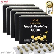 하이웰 뉴질랜드 프로폴리스 6000mg 120베지캡슐 5개 플라보노이드 120mg함유, 뉴질랜드 프로폴리스 치약