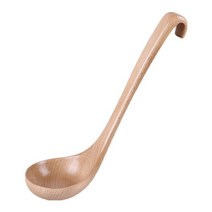 내츄럴 느티나무 국자 고리손잡이 긴손잡이 친환경 다용도 원목 국자 (28cmX8cm)
