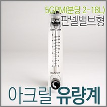 판넬밸브형 아크릴유량계 5GPM( 2-18LPM), 1개