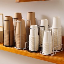 당구리마켓 2구 테이크아웃컵 디스펜서 컵홀더 거치대, 화이트