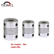 스테퍼 모터 커플러 샤프트 커플링용 D19L25 알루미늄 플렉시블 커플 링 프린터3mm 4mm 5mm 6mm 6.35mm 8m, 09 5mm x 8mm