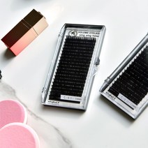 미앤비즈 벨벳 [20줄] 전문가용 속눈썹 연장 재료, 1개, C컬0.15/8mm